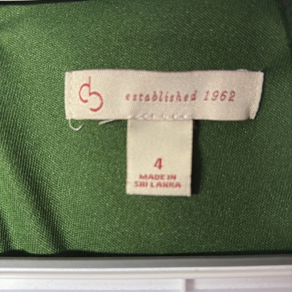 Dress Barn Green and Blue Graphic Dress 3/4 Sleeve - Picture 3 of 4